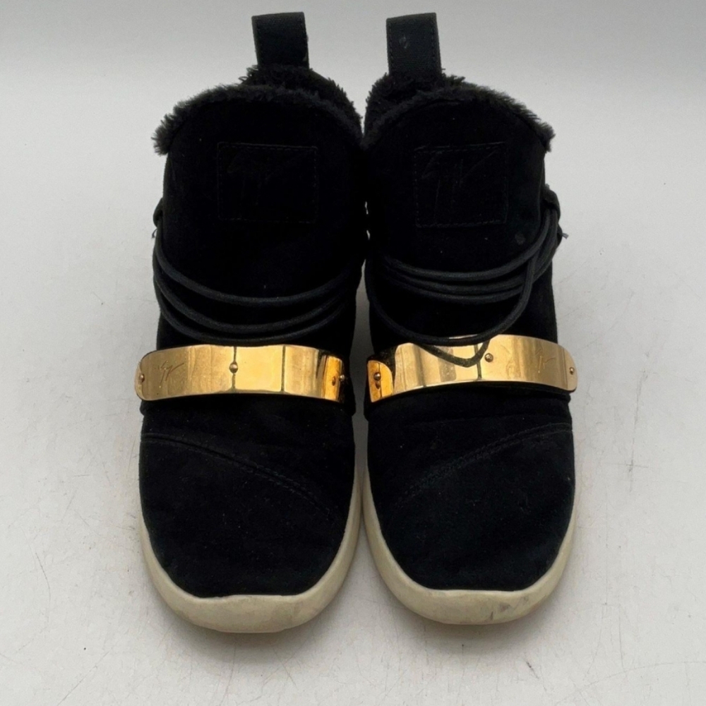 Giuseppe Zanotti Gold Buckle Hayden Sneakers Sz 41